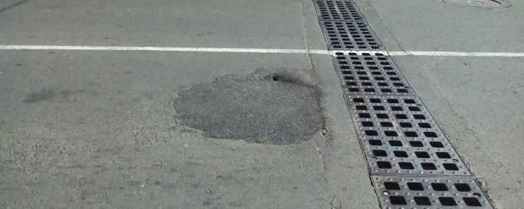 asfalto hundido tenderete