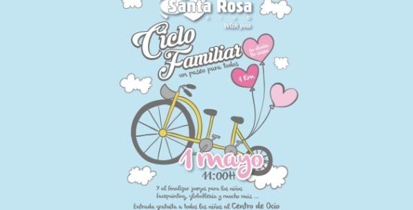 El Centro de Ocio Santa Rosa organiza un paseo en bicicleta para toda la familia