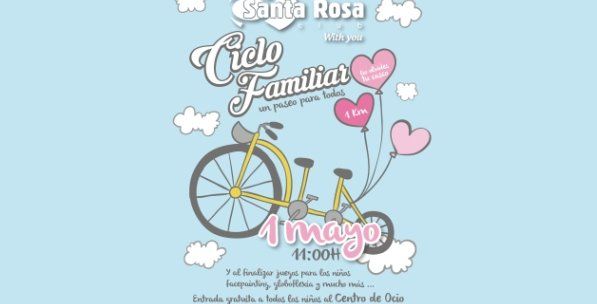El Centro de Ocio Santa Rosa organiza un paseo en bicicleta para toda la familia
