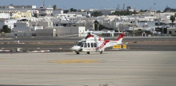 Repsol ya tiene dos helicópteros en el aeropuerto de Lanzarote