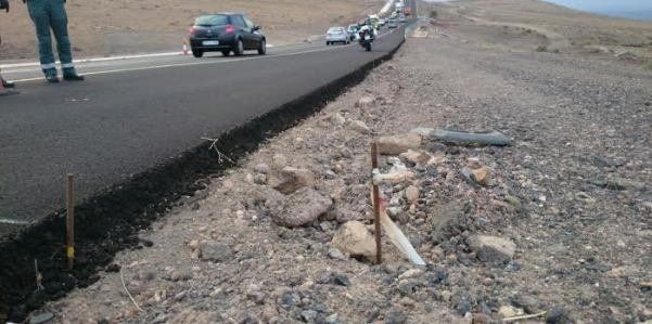Nueva Canarias exige la inmediata retirada de las puntas de hierro que quedaron en la carretera de Mácher