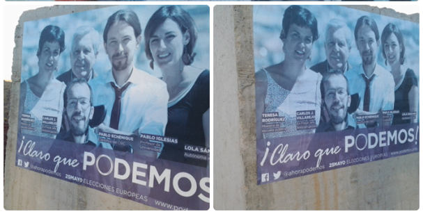 Nueva Canarias reclama a Podemos Lanzarote que retire sus carteles de las elecciones europeas