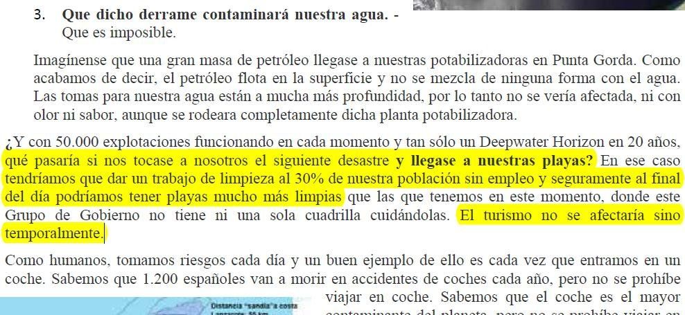 Roger Deign sale a desmentir sus propias palabras vinculando un derrame a la creación de empleo