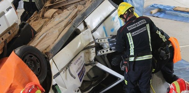 El equipo de rescate en accidentes de tráfico de Lanzarote se sitúa entre los tres mejores en un campeonato en Badajoz
