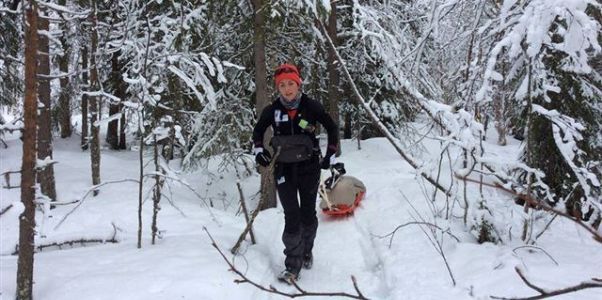 Una vecina de Haría, primera mujer en finalizar la carrera Rovaniemi 150 en Laponia