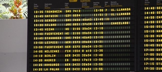 Aena registra un total de 58 reclamaciones en Lanzarote de pasajeros de Spanair