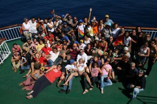 Lánzate viajó a La Gomera para la celebración de una "caravana del arco iris"