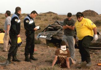 Un joven fallecido y dos heridos en un accidente en el Camino de Güime