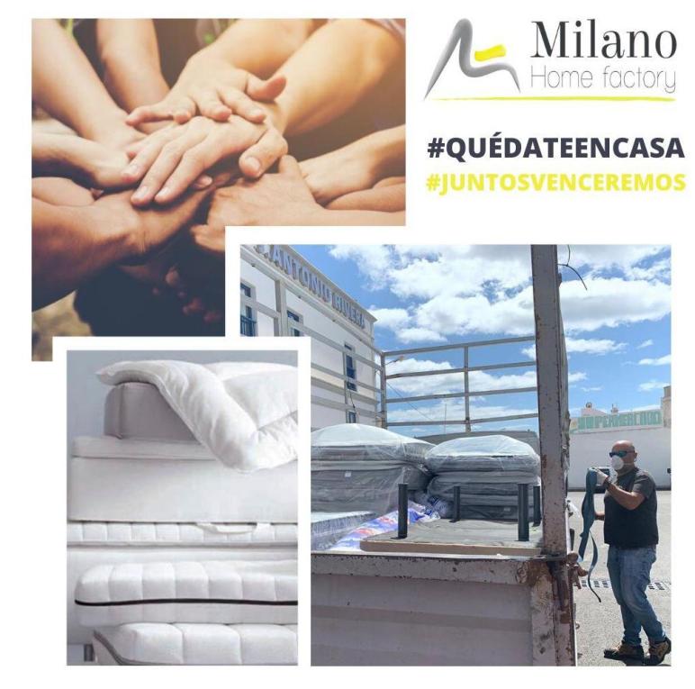 Muebles Milano Home Factory dona bases y colchones para el albergue del Blas Cabrera Felipe