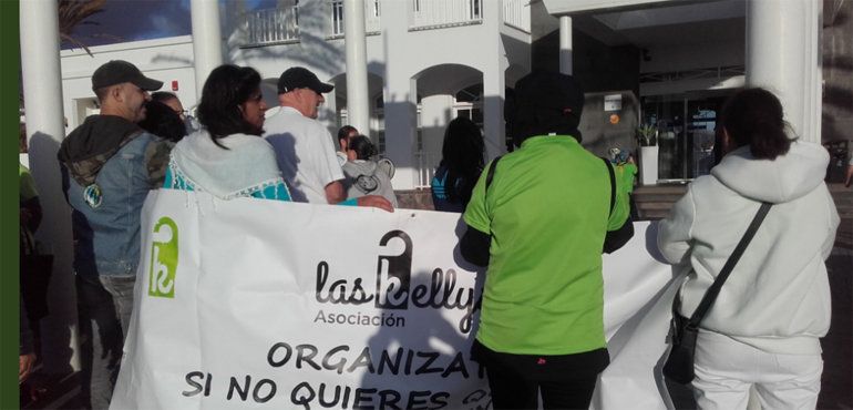 Las Kellys se concentran frente al hotel HL Paradise Island para denunciar contratos "en fraude"