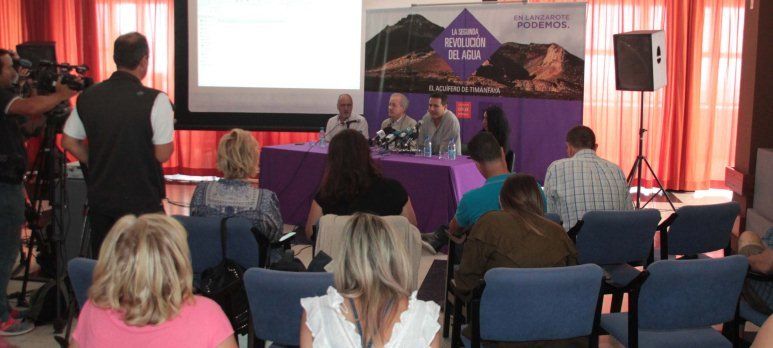 Podemos anuncia el hallazgo de un "enorme aljibe natural" de aguas subterráneas en Timanfaya