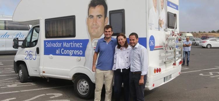 Los candidatos del PP pasarán 8 días en una caravana recorriendo Lanzarote y La Graciosa