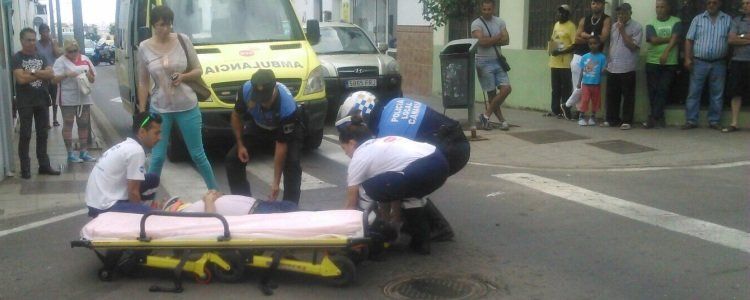 Un motorista resulta herido tras una colisión con un vehículo en Arrecife
