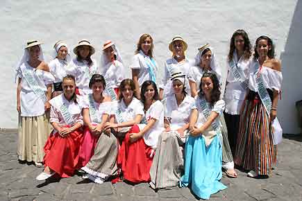 Visita institucional de las aspirantes a Miss Lanzarote 2005