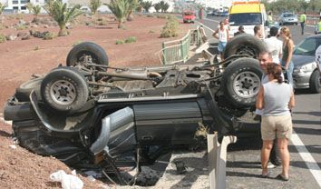 Cuatro accidentes de tráfico ocurridos el lunes en la Isla se saldan con seis heridos