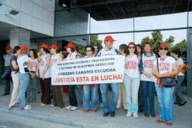 Funcionarios de Justicia, en huelga indefinida en Lanzarote