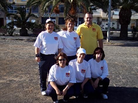 La Selección de Gran Canaria, vencedora del Campeonato Regional femenino de petanca que se celebró en Arrecife