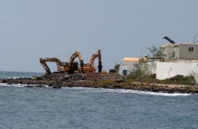El Guincho exige la paralización inmediata de las obras del emisario submarino que realiza Unelco en Punta Grande