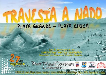 El domingo 27 de agosto se celebra la Travesía a Nado Playa Grande - Playa Chica en Puerto del Carmen