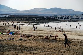 La Playa de Famara registra un tercio menos de sanciones interpuestas por soltar animales en la arena