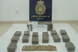 Incautados 33 kilos de hachís y más de un kilo de cocaína en Lanzarote