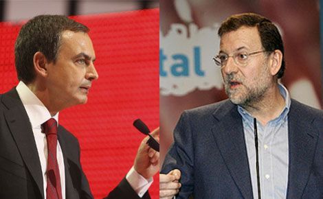 Los candidatos del PSOE y PP en Lanzarote siguen con entusiasmo el debate entre Zapatero y Rajoy