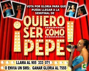 La lanzaroteña Gloria Sepúlveda se enfrenta a Jacobo en el reto del programa musical Quiero ser como Pepe