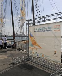 La "Goleta Morena" de Caja Mediterráneo atraca en Puerto Naos