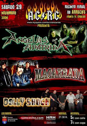 AC/RC organiza un concierto con los grupos Ángelus Apátrida, Macarrada y Dolly Shock