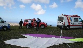 Un parapentista accidentado en Teguise