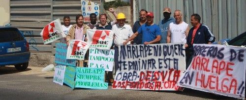 Los trabajadores de constructoras Marlape SL y Piunca SL inician una huelga indefinida