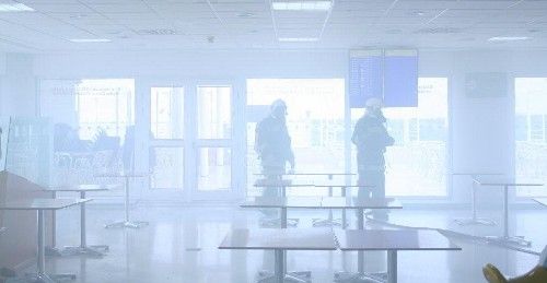 Simulacro de evacuación en la Terminal 1 del Aeropuerto de Lanzarote