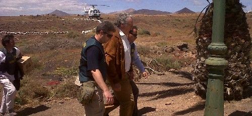 Rodríguez Batllori llega en helicóptero a Lanzarote tras su detención