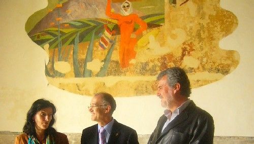 Las pinturas de César Manrique en la Casa de la Cultura Agustín de la Hoz ya ven la luz