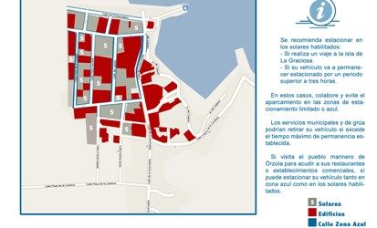 El Cabildo recomienda estacionar en los solares habilitados en Órzola si los conductores se desplazan a La Graciosa