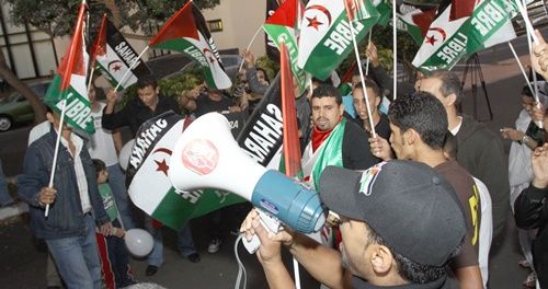 Los saharauis de Lanzarote se manifiestan al grito de queremos la guerra