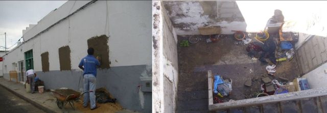 El Ayuntamiento niega que se haya acumulado agua en la vivienda tapiada de Titerroy y asegura que sí dejó un desagüe en el patio