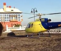 Los Reyes Magos llegaron a Arrieta en helicóptero