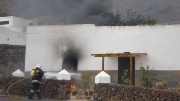 Incendio en una vivienda en Femés