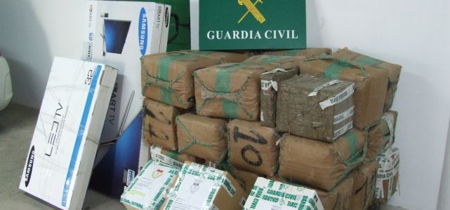 Imagen del alijo de droga incautado en la operación Botavara, por el que han sido condenados los guardias civiles