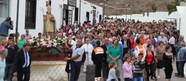 El pueblo de Femés sale en procesión para venerar a San Marcial de Rubicón