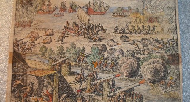 El portal eBay pone en venta un antiguo grabado de 1631 sobre un ataque de la flota holandesa en La Graciosa
