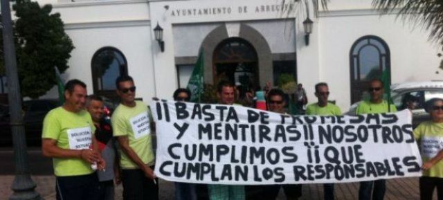 Los trabajadores de Volconsa harán huelgas todos los viernes hasta que el Ayuntamiento de Arrecife adjudique o secuestre el servicio