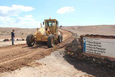 Yaiza comienza a arreglar los caminos de acceso a Papagayo