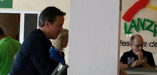 David Cameron descansa ya en Lanzarote