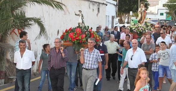 Tahíche celebra con una misa y procesión el día de Santiago Apóstol