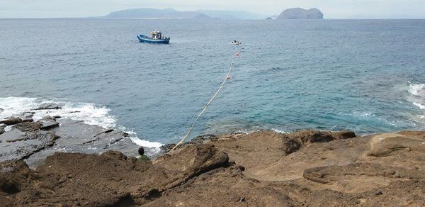 Llevan 8.000 litros de agua a la antigua presa de Alegranza para ayudar a sobrevivir a los halcones de Eleonor