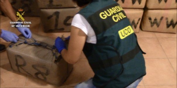 Imagen de la Operación Vendaval de la Guardia Civil, que interceptó más de 630 kilos de hachís
