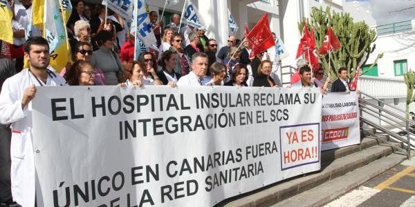 El Hospital Insular se manifiesta por su integración en el Servicio Canario de Salud