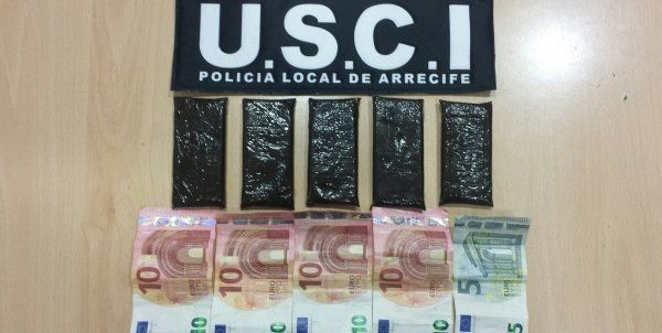 Detenido un joven en Arrecife con 250 gramos de hachís en los pantalones